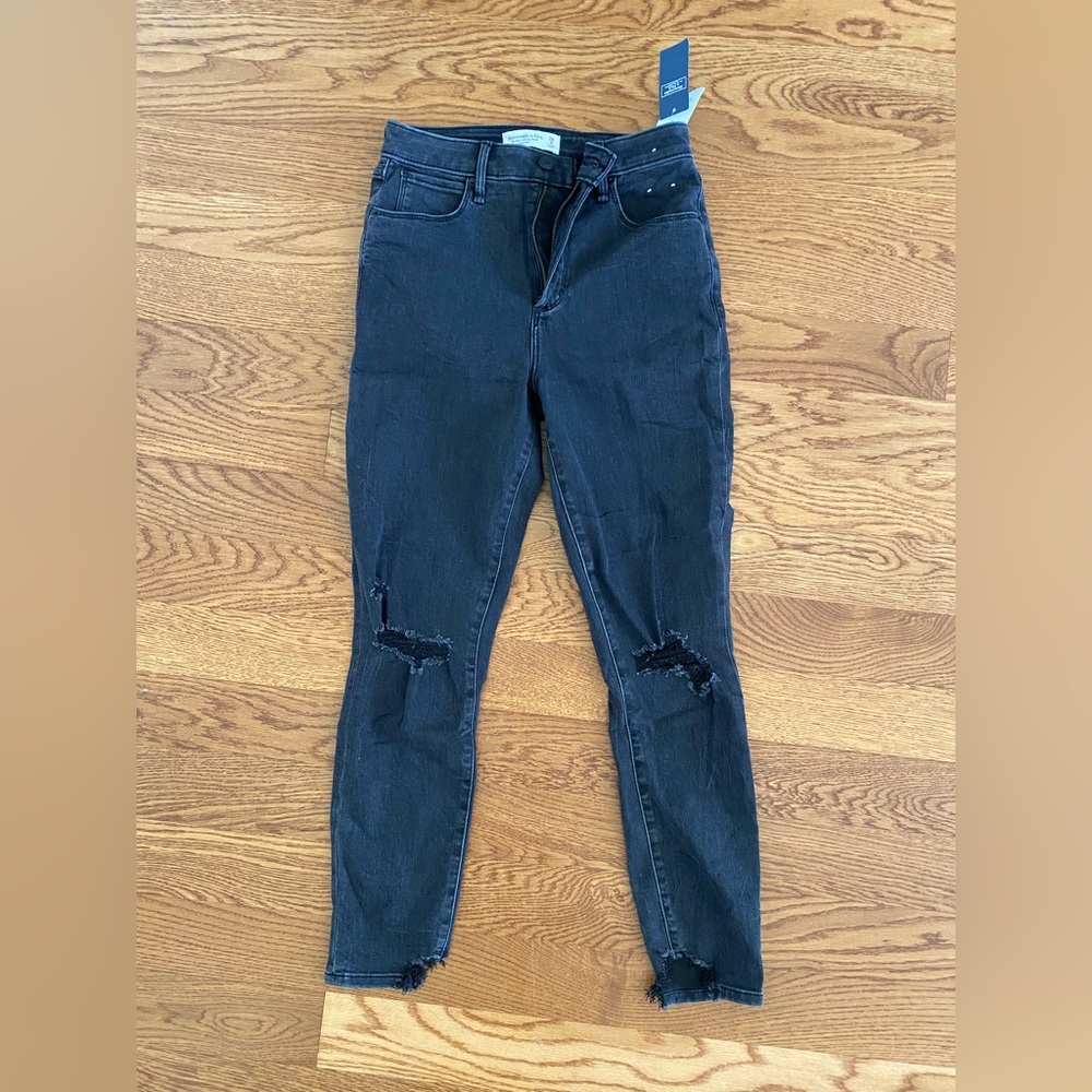 Abercrombie & Fitch Skinny Curve Love Black Jeans 6P